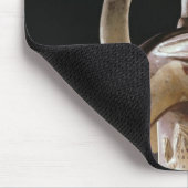 ココア木に上っているカエルの陶器の容器 マウスパッド (コーナー)