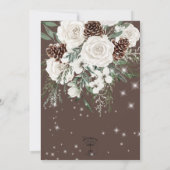 ココア素朴パイン冬の輝き結婚 招待状 (裏面)