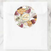 ココア豆、チョコレートの花、自然の贈り物 ラウンドシール (バッグ)