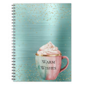 ココア金ゴールドピンクミントウィーズ紙吹雪スパークル ノートブック (正面)