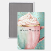 ココア金ゴールドピンクミントウィーズ紙吹雪スパークル マグネット (正面/裏面)