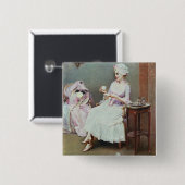 ココア(キャンバスの油) 缶バッジ (正面&裏面)