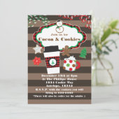 ココア＆クッキーのクリスマスホリデーパーティー招待状 招待状 (スタンド正面)