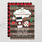 ココア&クッキークリスマスホリデーパーティー招待状 招待状 (正面/裏面)