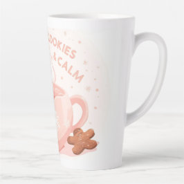 ココア、クッキー、やすらぎ - パステル クリスマスTシャツ カフェラテマグ
