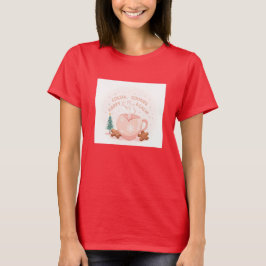 ココア、クッキー、やすらぎ 〜 パステル クリスマスTシャツ Tシャツ