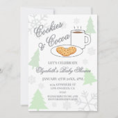 ココア＆クッキー ベビーシャワー 招待状 (正面)