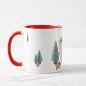 ココア、クッキー、安らぎ - パステル クリスマスTシャツ マグカップ (左)