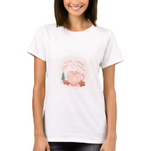 ココア、クッキー、安らぎ – パステル クリスマスTシャツ