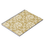 ココア&クリームダマスク ノートブック (左側)