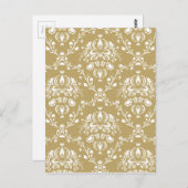 ココア&クリームダマスク ポストカード (正面/裏面)