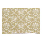 ココア&クリームダマスク 枕カバー (正面右)