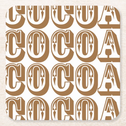 ココア スクエアペーパーコースター (正面)