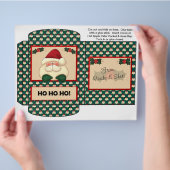 ココア、紅茶、サイダーパケットサンタクリスマスの好意 チラシ (手)