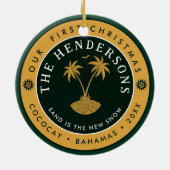 ココカイアイランドバハマヴィンテージ土産80s セラミックオーナメント (裏面)