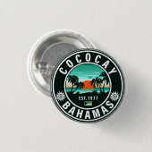 ココカイアイランドバハマヴィンテージ土産80s 缶バッジ (正面&裏面)