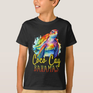 ココカイバハマシーカラフルタートルファミリーバカティ Tシャツ