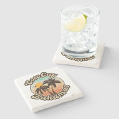 ココカイバハマレトロサンセットデミディーズ60s ストーンコースター (横)