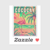 ココカイバハマレトロフラミンゴ土産1950s シール (シート)