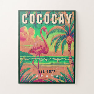 ココカイバハマレトロフラミンゴ土産1950s ジグソーパズル