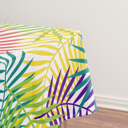 ココカラフルンツスタイルのヤシの葉のパターン テーブルクロス (インサイチュ)