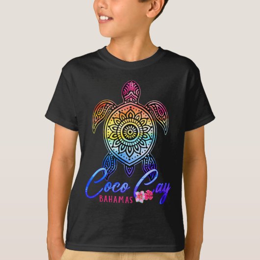 ココケイ タイ染め ウミガメ Tシャツ (正面)