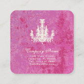 ココシャンデリアの色、形状および紙オプション –  スクエア名刺 (裏面)