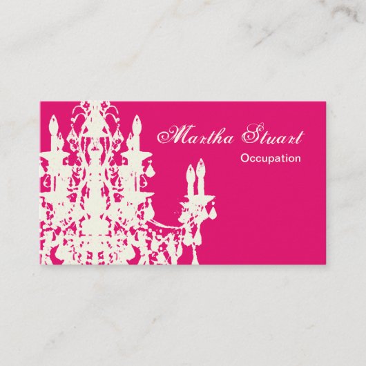 ココシャンデリアの色、形状および紙オプション –  名刺 (正面)