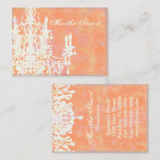 ココシャンデリア色/紙/サイズオプション – 名刺 (正面/裏面)