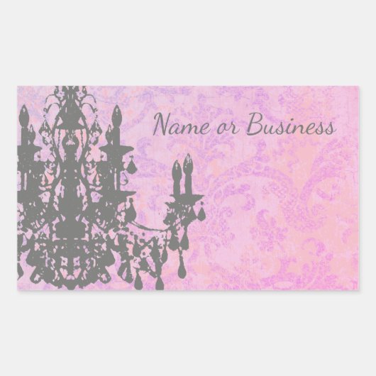 ココシャンデリア – 色/形/サイズの変更 長方形シール (正面)