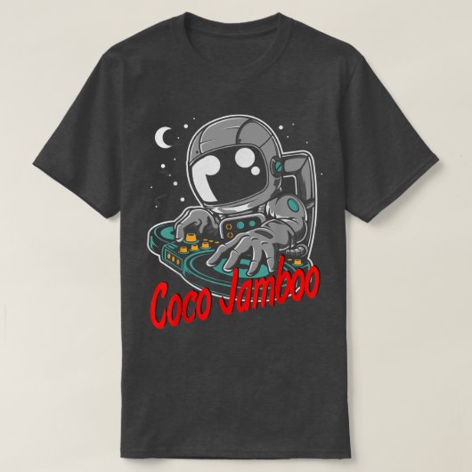 ココジャンボ宇宙飛行士遊のCartoonのDj Tシャツ (デザイン正面)