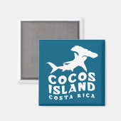 ココス島のハンマーヘッドシャーク マグネット (正面/裏面)