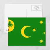 ココス諸島国旗CC ポストカード (正面/裏面)