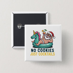 ココナッツなしカクテル サンタ 夏 クリスマス 缶バッジ