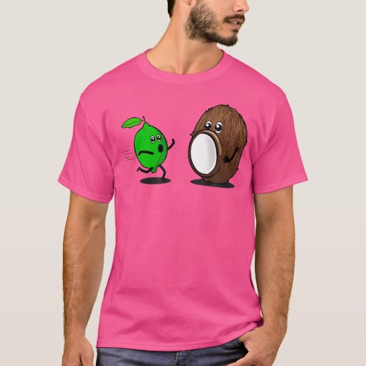 ココナッツにライムを入れよう 面白い ランニング ライム Tシャツ (正面)