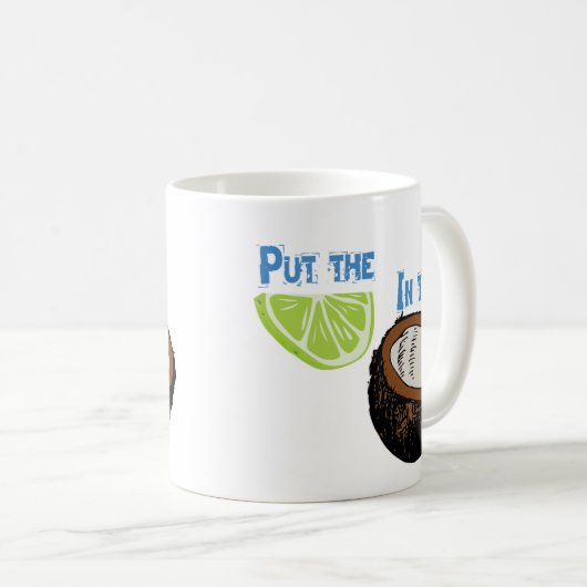 ココナッツにライムを置いて下さい! コーヒーマグカップ (正面右)