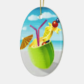 ココナッツのカクテル セラミックオーナメント (左)