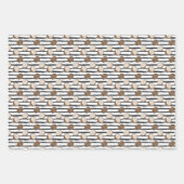 ココナッツのグランジパタストライプーン ラッピングペーパーシート (正面2)