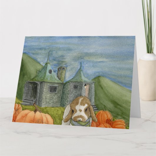 ココナッツの冒険： 10月カード8.5"x11" サンキューカード (正面)