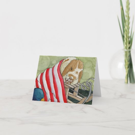 ココナッツの冒険： 12月カード4"x5.6" シーズンカード (正面)