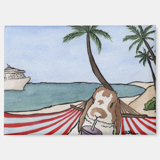 ココナッツの冒険: 6月マグネット3.5"x2.5" マグネット (正面)