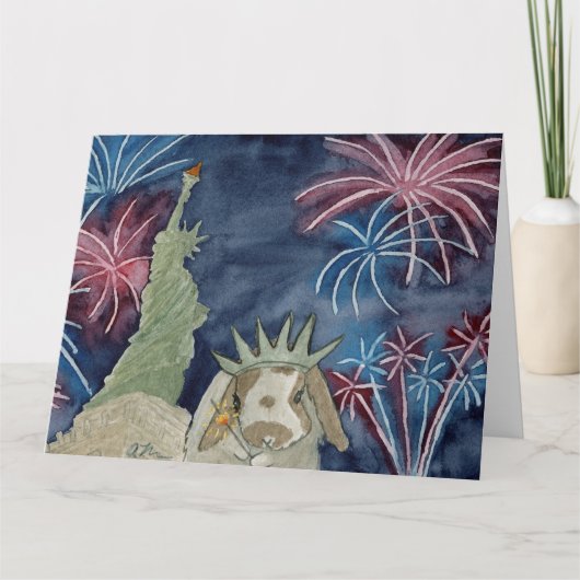 ココナッツの冒険： 7月グリーティングカード8.5"x11" サンキューカード (正面)