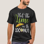 ココナッツの夏にライムを入カジュアルれる Tシャツ (正面)