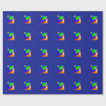 ココナッツの木が付いた包装紙