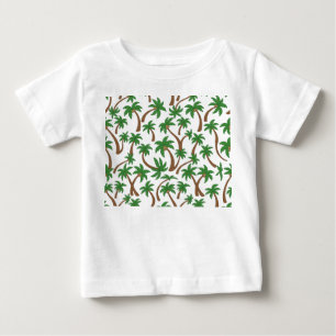 ココナッツの木の模様 ベビーTシャツ