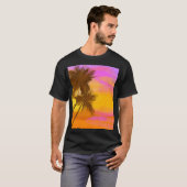 ココナッツの木、熱帯の夏のテーマ。 Tシャツ (正面フル)