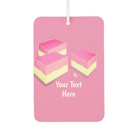 ココナッツの氷塊 – 英国の菓子 – あなたのテキスト カーエアーフレッシュナー (正面)