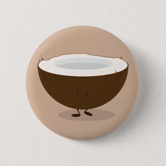 ココナッツの笑顔 缶バッジ (正面)