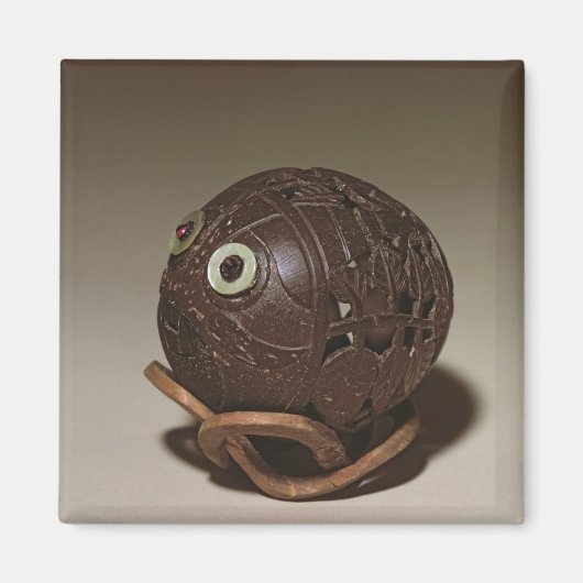 ココナッツは顔に彫られた， c.1895 マグネット (正面)