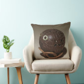 ココナッツは顔、c.1895に彫刻しました クッション (椅子)